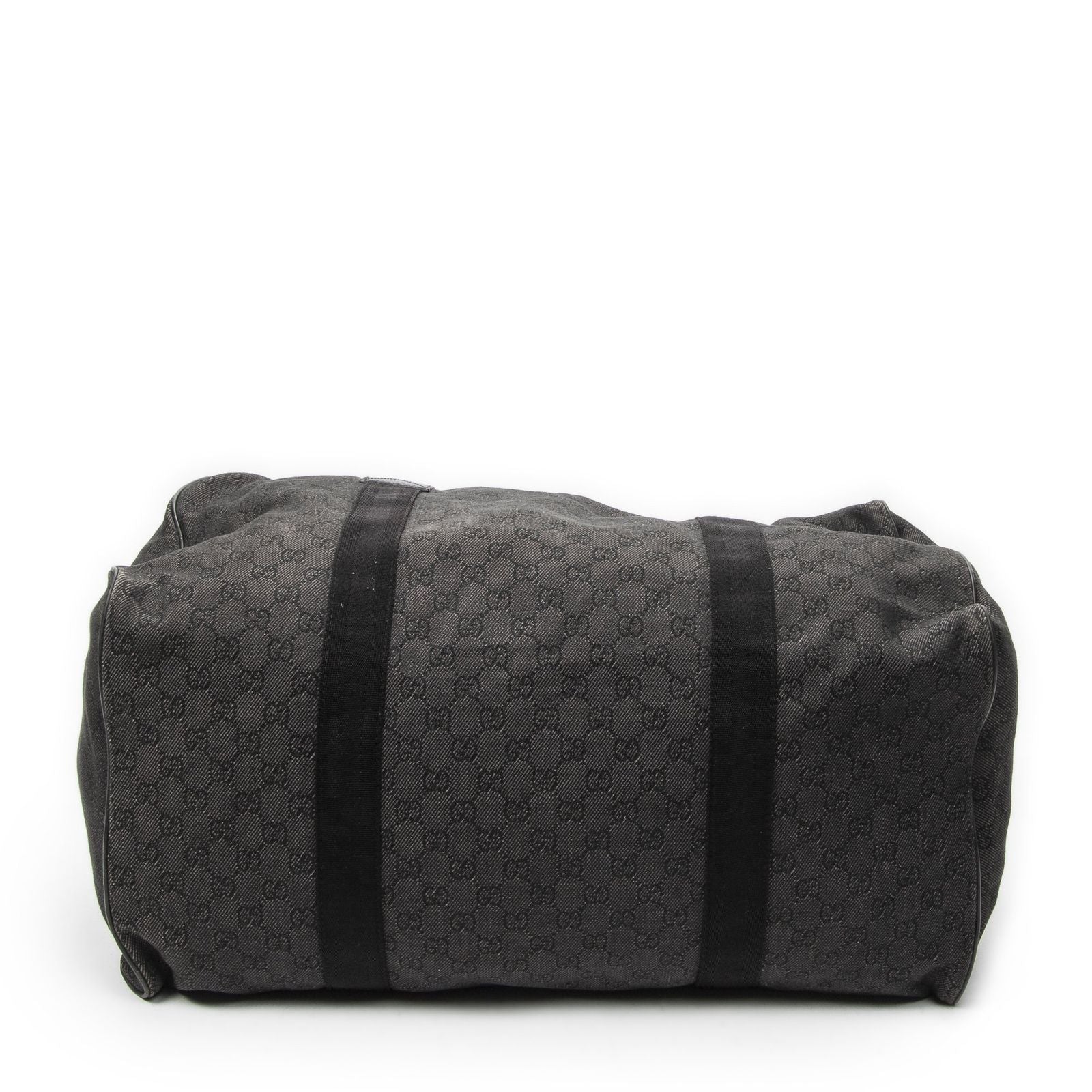 Gucci Large Duffle Black GG Denim Canvas — view 6