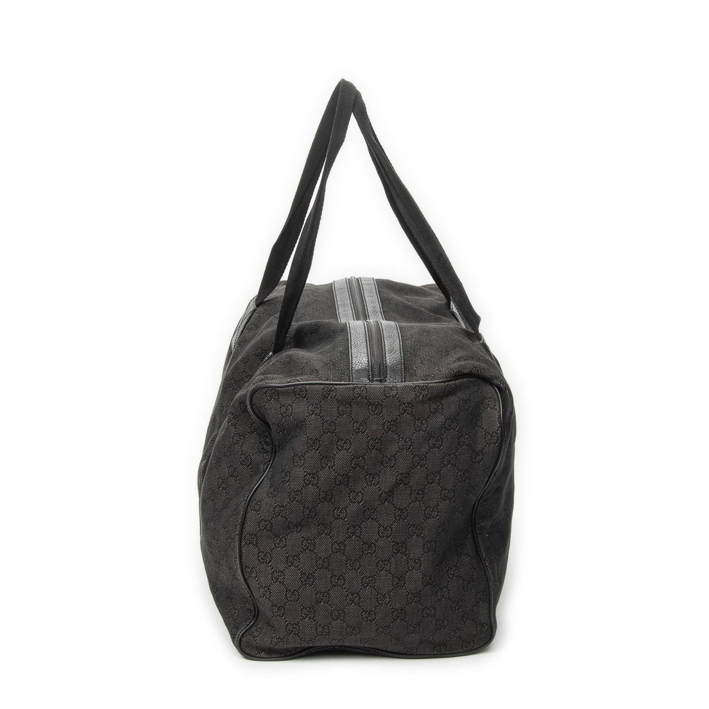 Gucci Large Duffle Black GG Denim Canvas — view 4