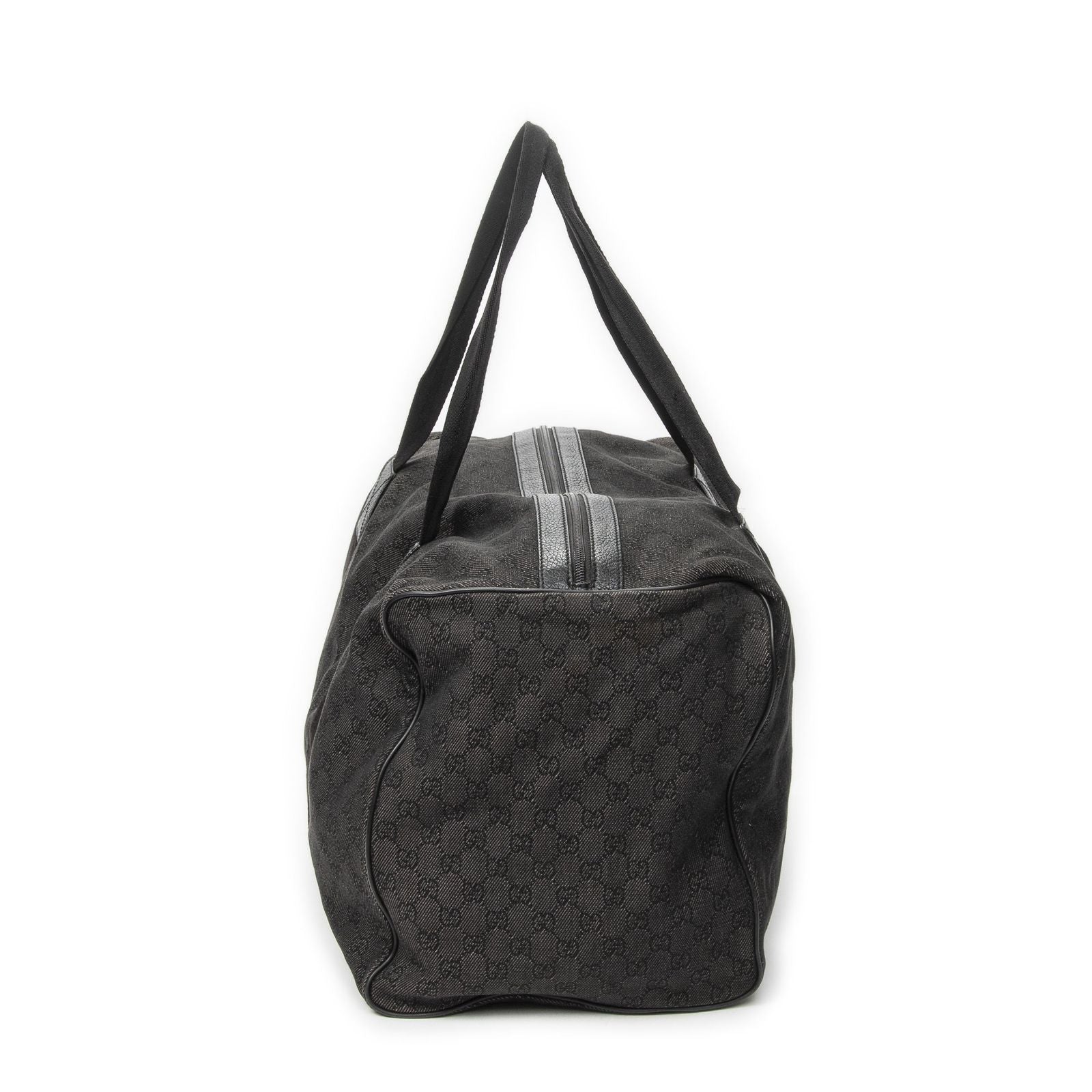 Gucci Large Duffle Black GG Denim Canvas — view 4