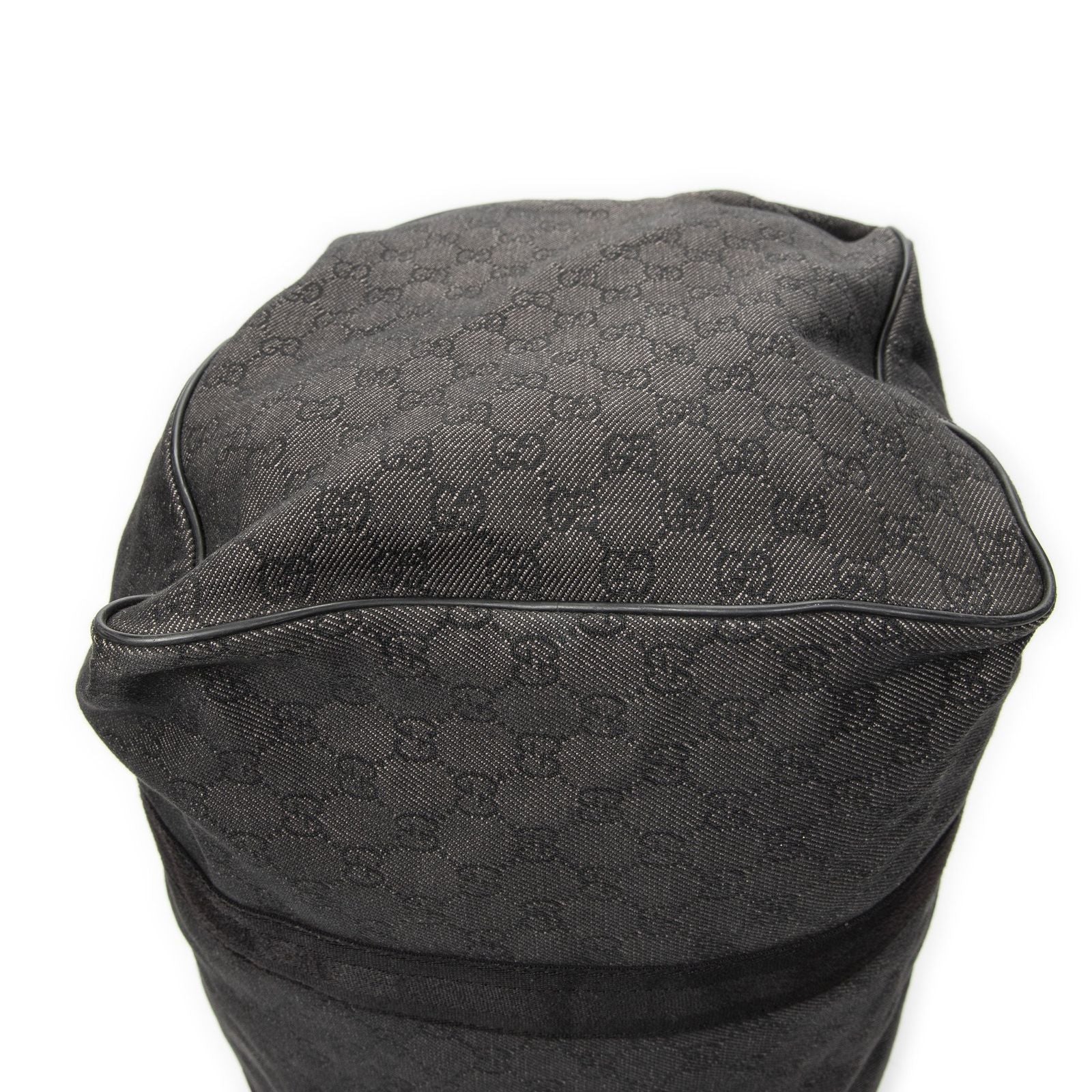 Gucci Large Duffle Black GG Denim Canvas — view 8