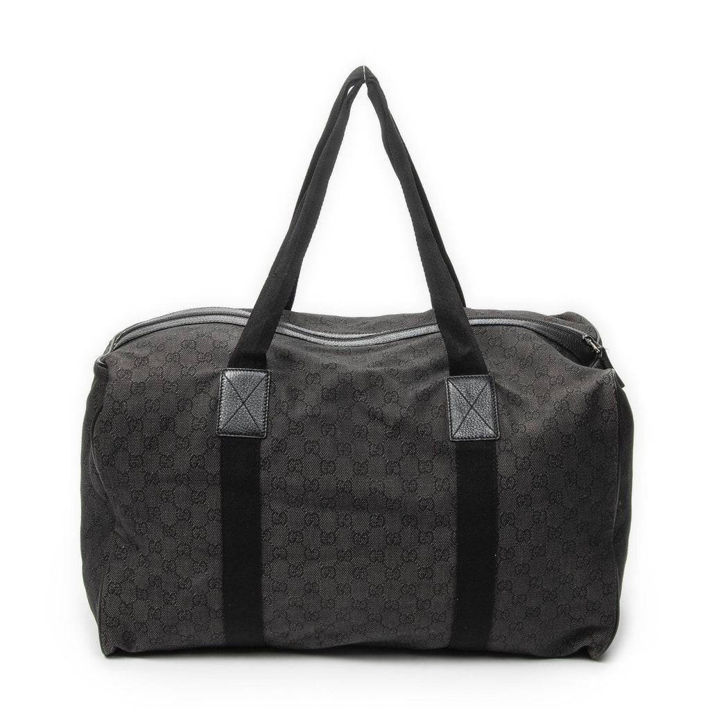 Gucci Large Duffle Black GG Denim Canvas