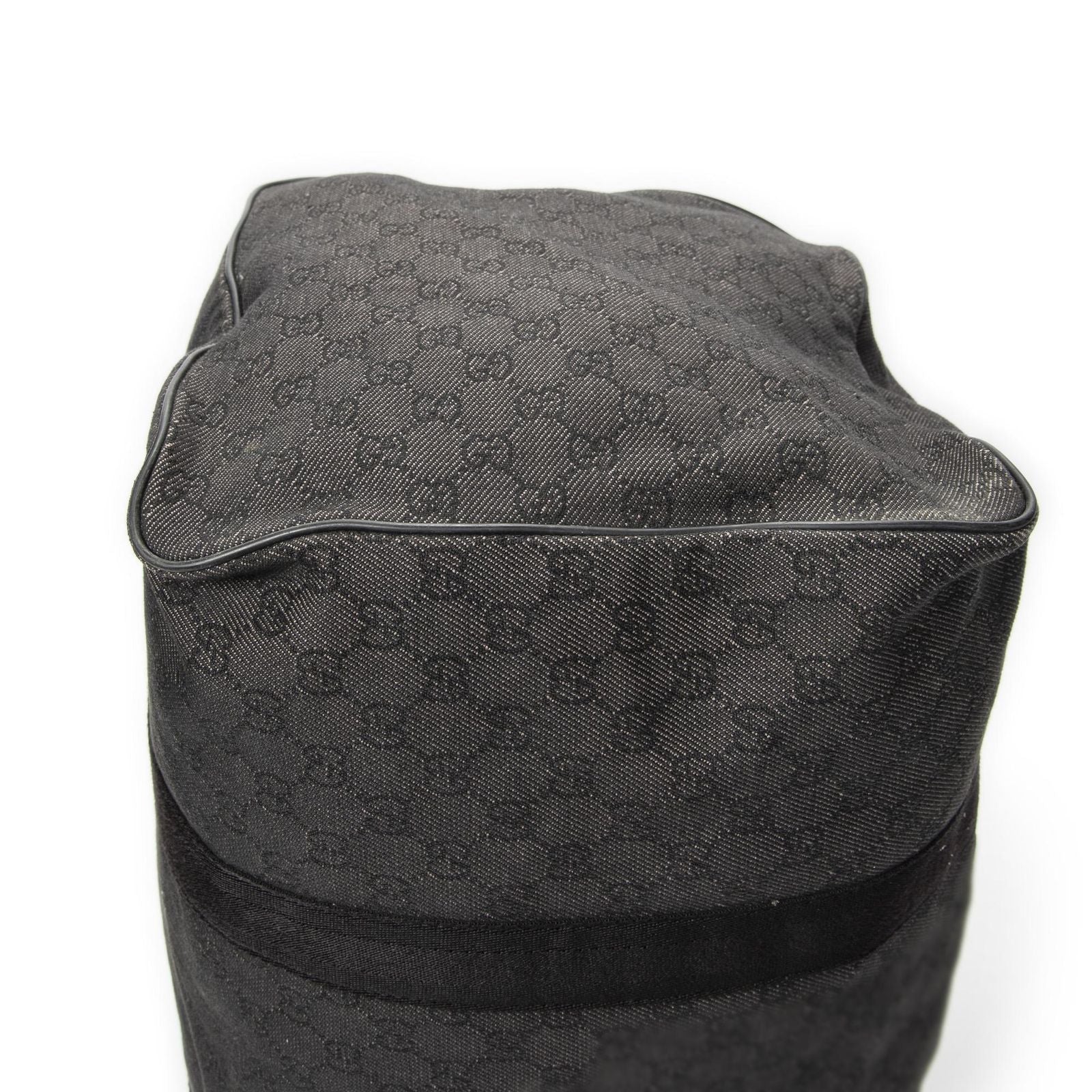 Gucci Large Duffle Black GG Denim Canvas — view 7