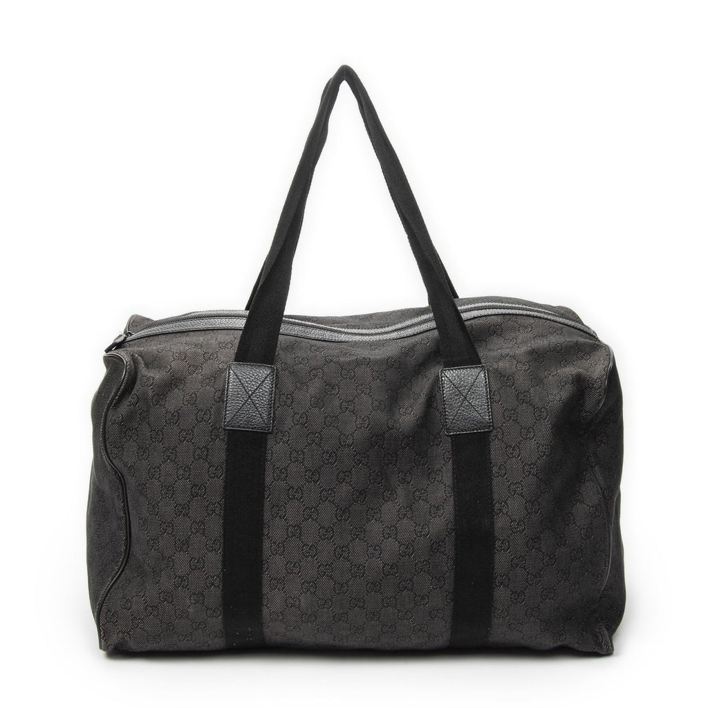 Gucci Large Duffle Black GG Denim Canvas — view 5