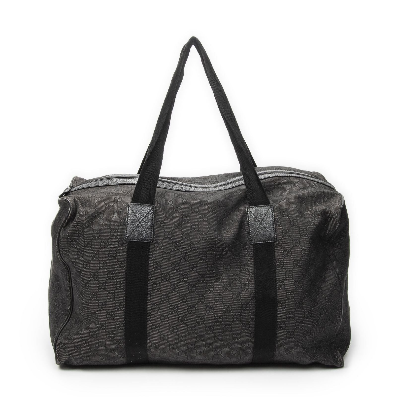 Gucci Large Duffle Black GG Denim Canvas — view 5