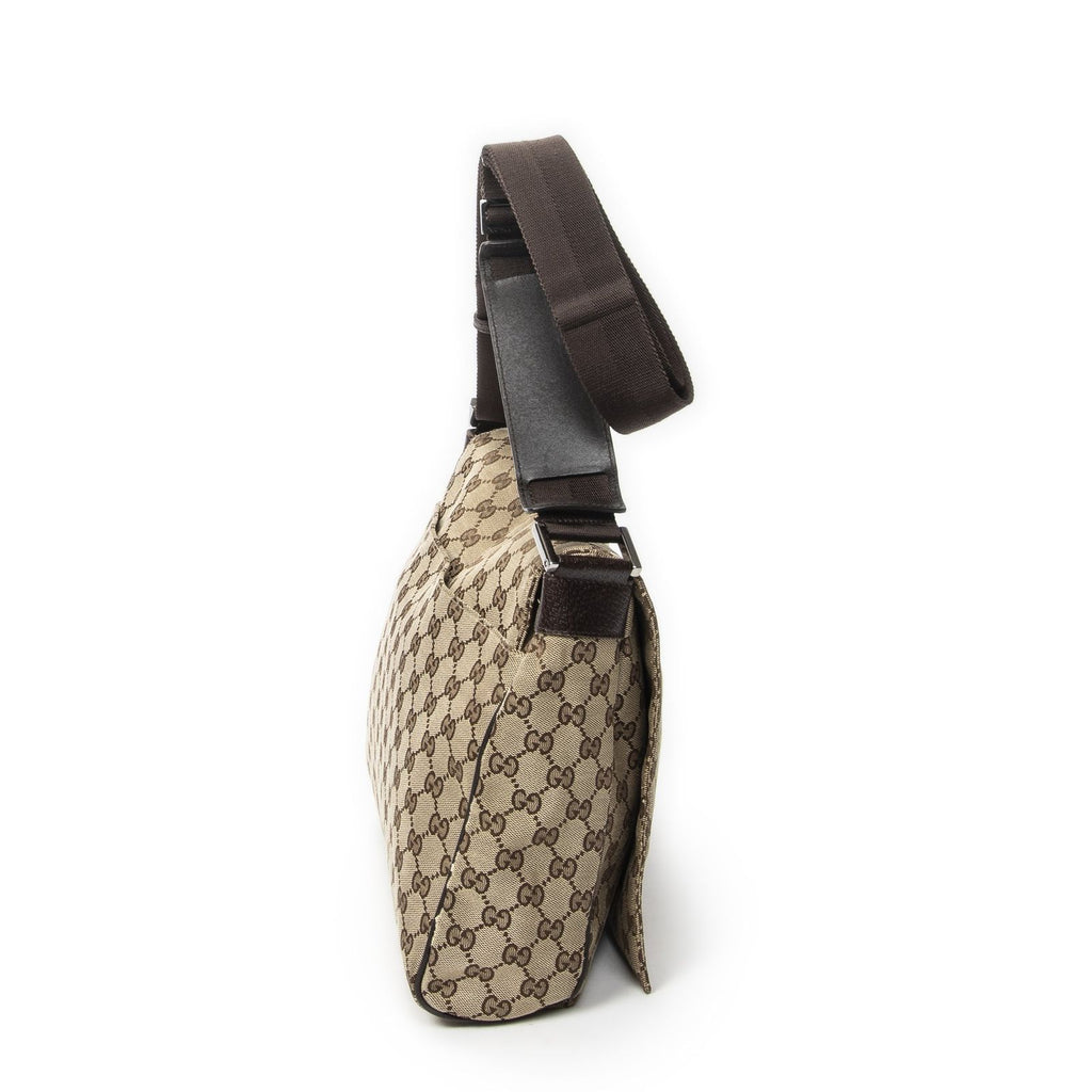 Gucci Flap Messenger Beige Brown GG Canvas — view 4