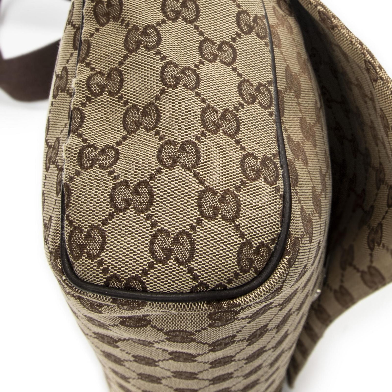 Gucci Flap Messenger Beige Brown GG Canvas — view 7