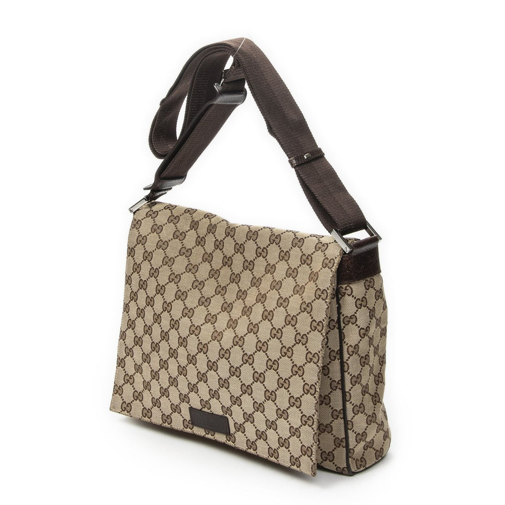Gucci Flap Messenger Beige Brown GG Canvas — view 2