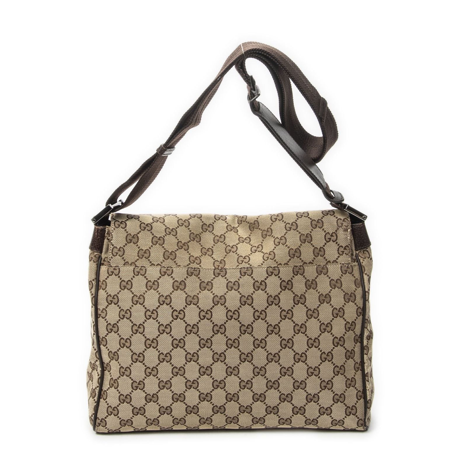 Gucci Flap Messenger Beige Brown GG Canvas — view 5
