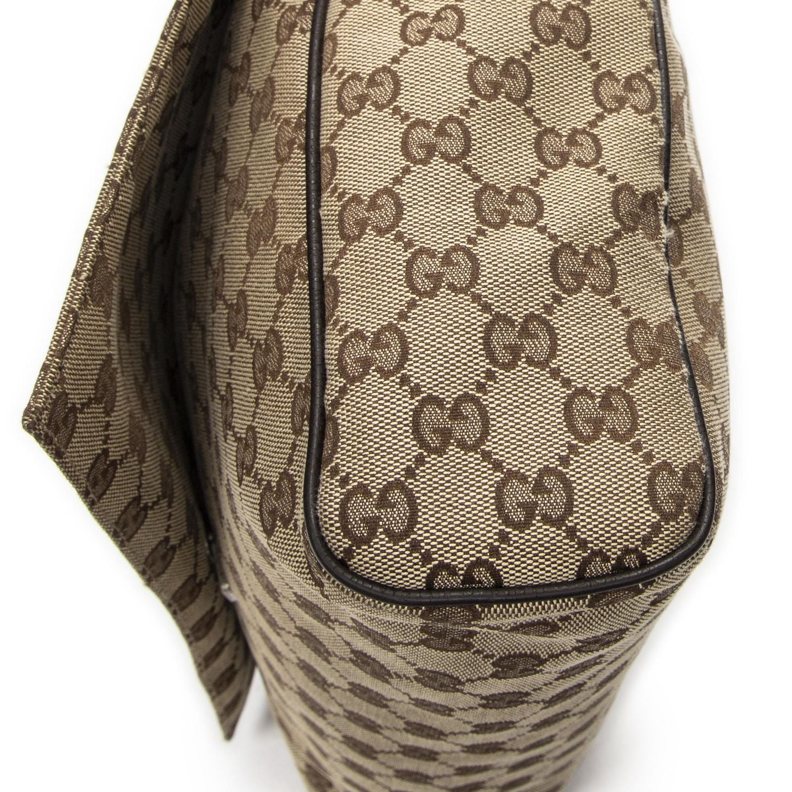 Gucci Flap Messenger Beige Brown GG Canvas — view 8