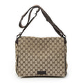 Gucci Flap Messenger Beige Brown GG Canvas