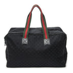 Gucci Web Carry on Duffle Black GG Canvas — view 5