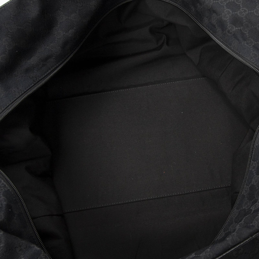 Gucci Web Carry on Duffle Black GG Canvas — view 9