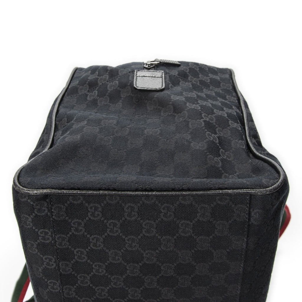 Gucci Web Carry on Duffle Black GG Canvas — view 7