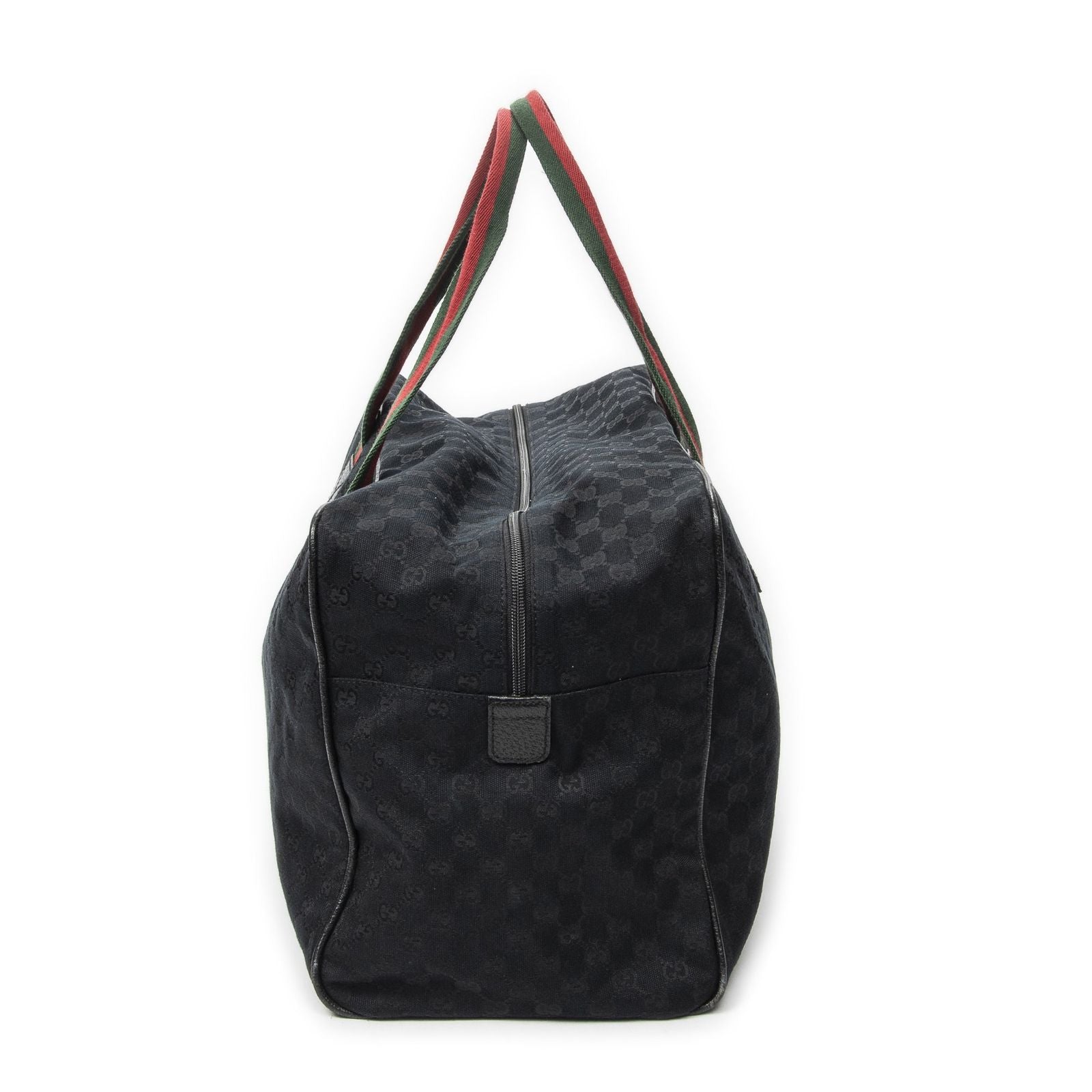 Gucci Web Carry on Duffle Black GG Canvas — view 4