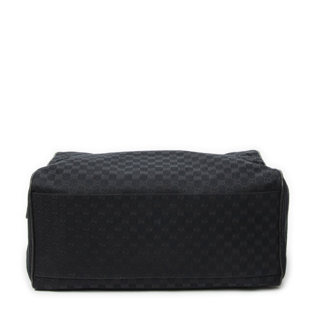 Gucci Web Carry on Duffle Black GG Canvas — view 6