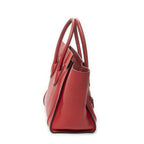 Celine Mini Luggage Red Calfskin Leather — view 4