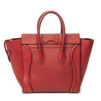 Celine Mini Luggage Red Calfskin Leather — view 5