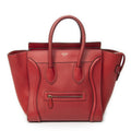 Celine Mini Luggage Red Calfskin Leather