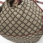 Gucci Ski Boston Beige Red Diamante Canvas Messenger — view 8