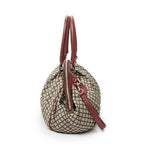 Gucci Ski Boston Beige Red Diamante Canvas Messenger — view 3