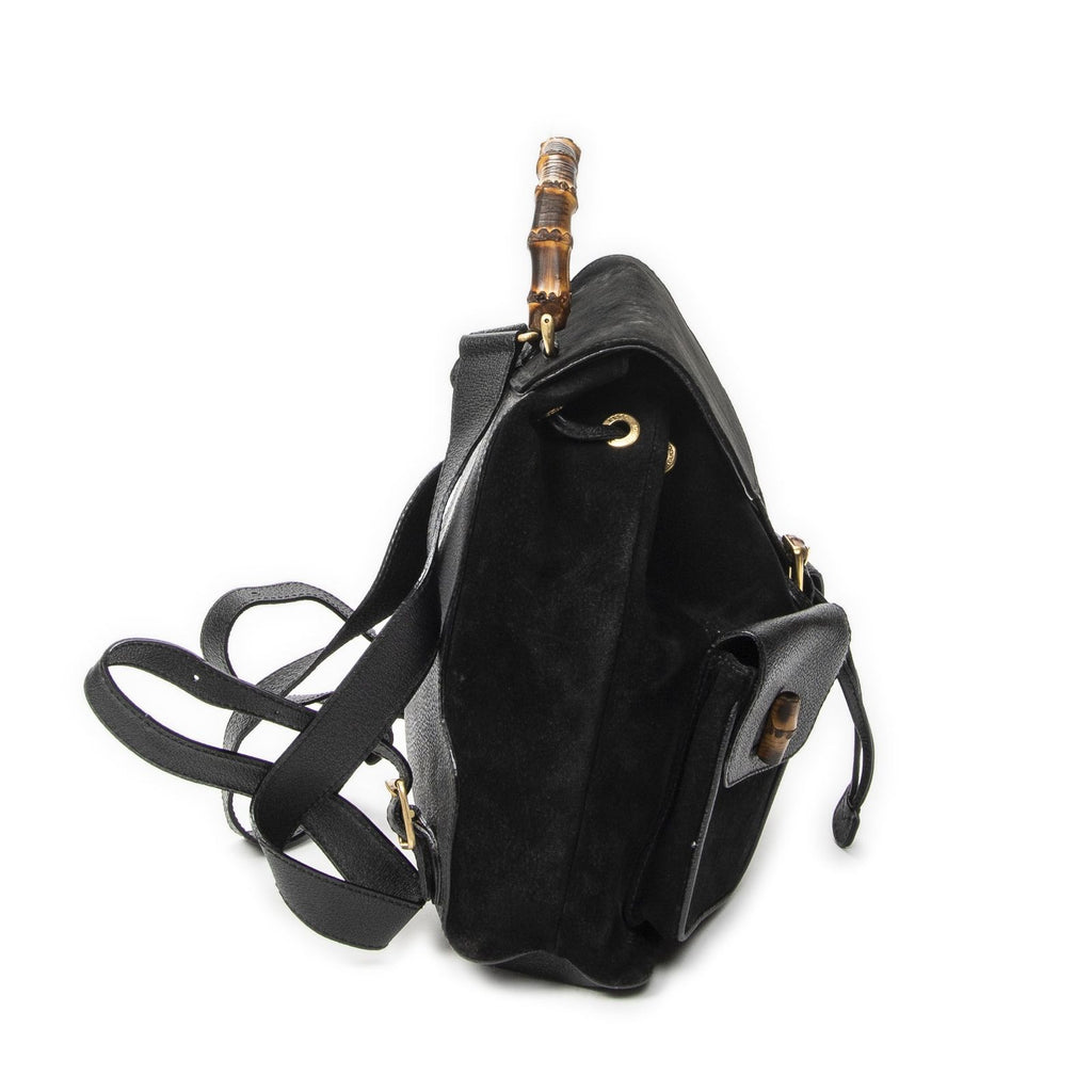 Gucci Rajibanbu Backpack Black Suede Leather — view 4