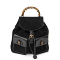 Gucci Rajibanbu Backpack Black Suede Leather