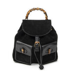 Gucci Rajibanbu Backpack Black Suede Leather