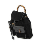 Gucci Rajibanbu Backpack Black Suede Leather — view 2