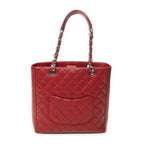 Chanel Grand Shopping Tote GST Red Quilted Caviar Leather — view 5