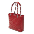 Chanel Grand Shopping Tote GST Red Quilted Caviar Leather — view 2