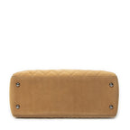 Chanel Pearly Shopping Tote Tan Quilted Caviar Leather — view 6