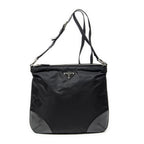 Prada Square Zip Crossbody Black Nylon Canvas