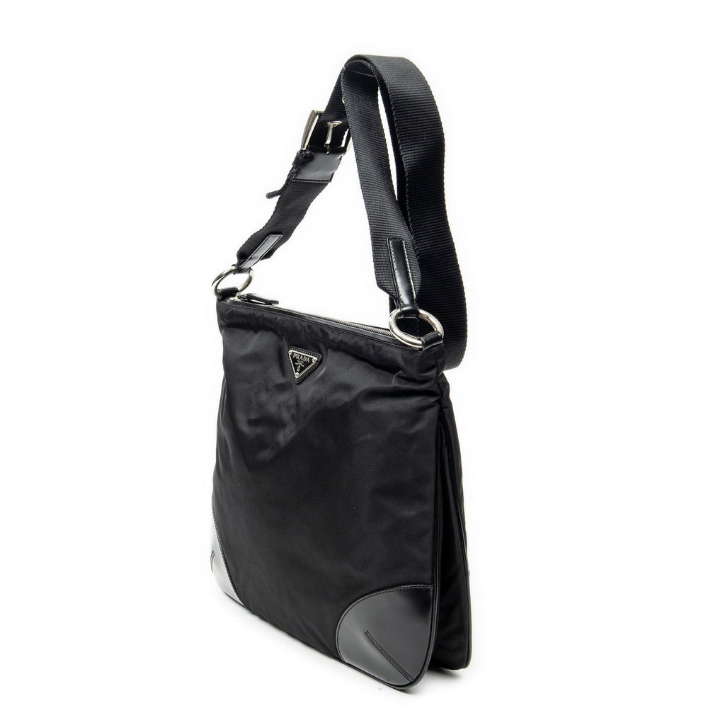 Prada Square Zip Crossbody Black Nylon Canvas — view 2