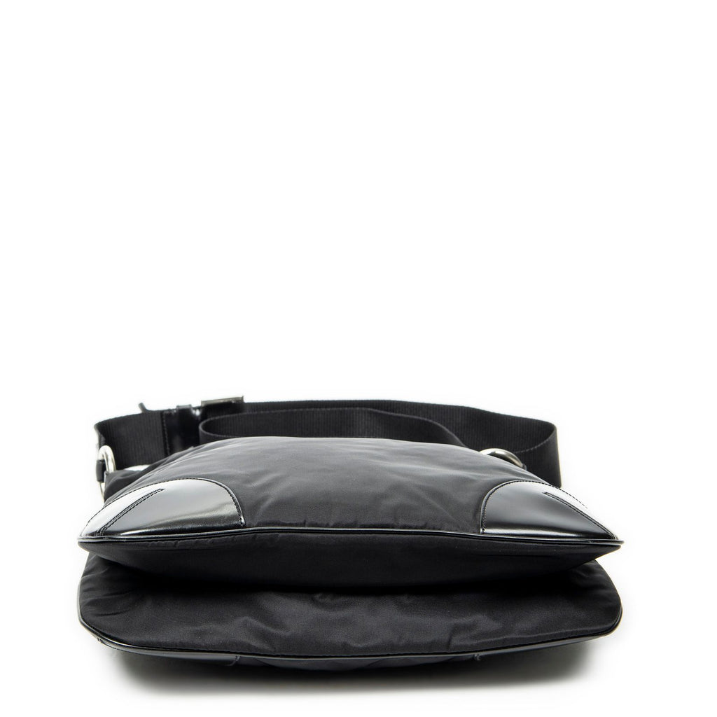Prada Square Zip Crossbody Black Nylon Canvas — view 6