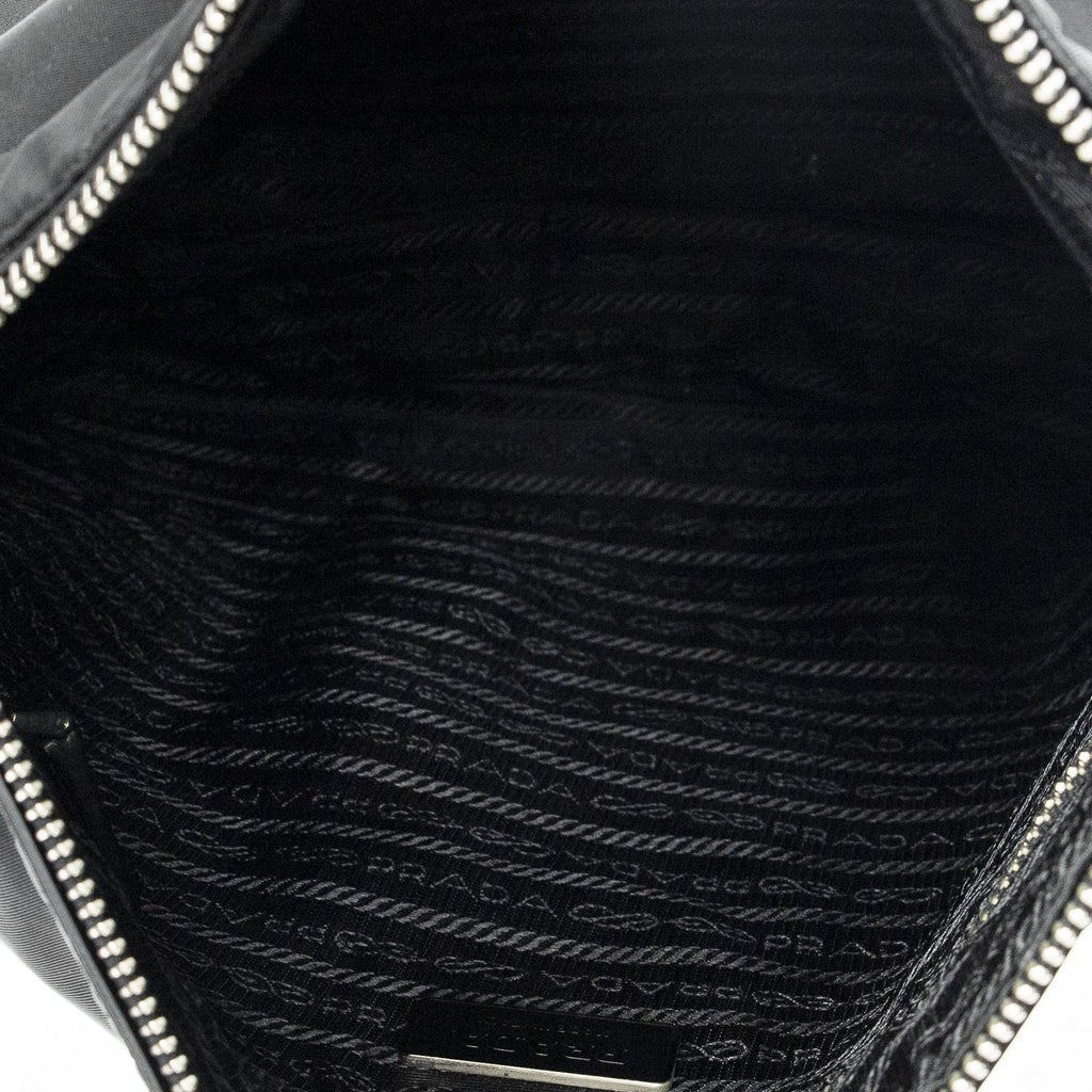 Prada Square Zip Crossbody Black Nylon Canvas — view 9