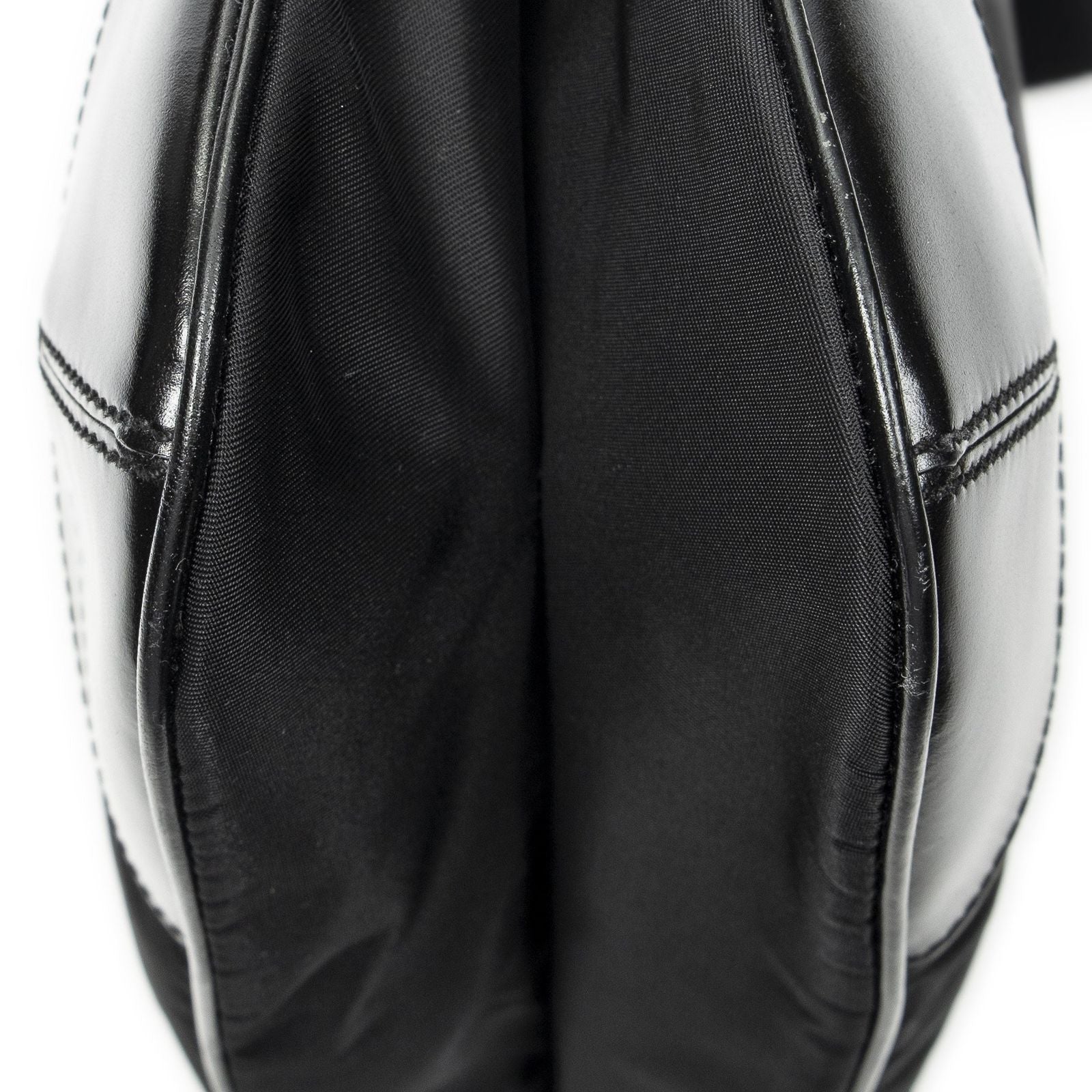 Prada Square Zip Crossbody Black Nylon Canvas — view 7