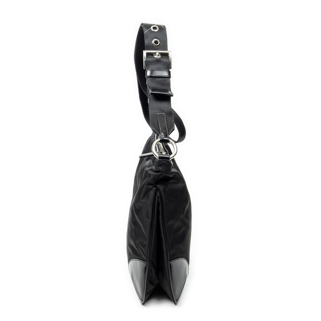 Prada Square Zip Crossbody Black Nylon Canvas — view 4