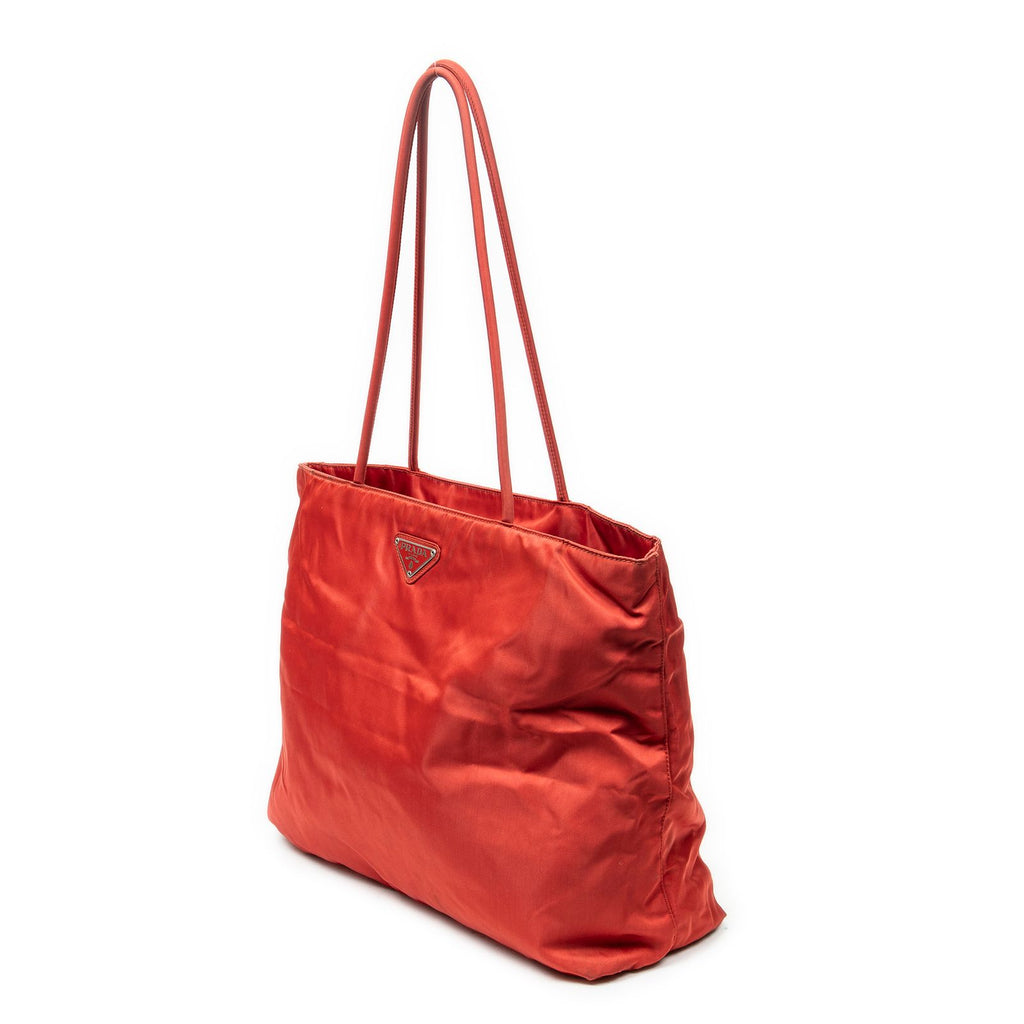 Prada Vintage Small Open Tote Red Nylon Canvas — view 2