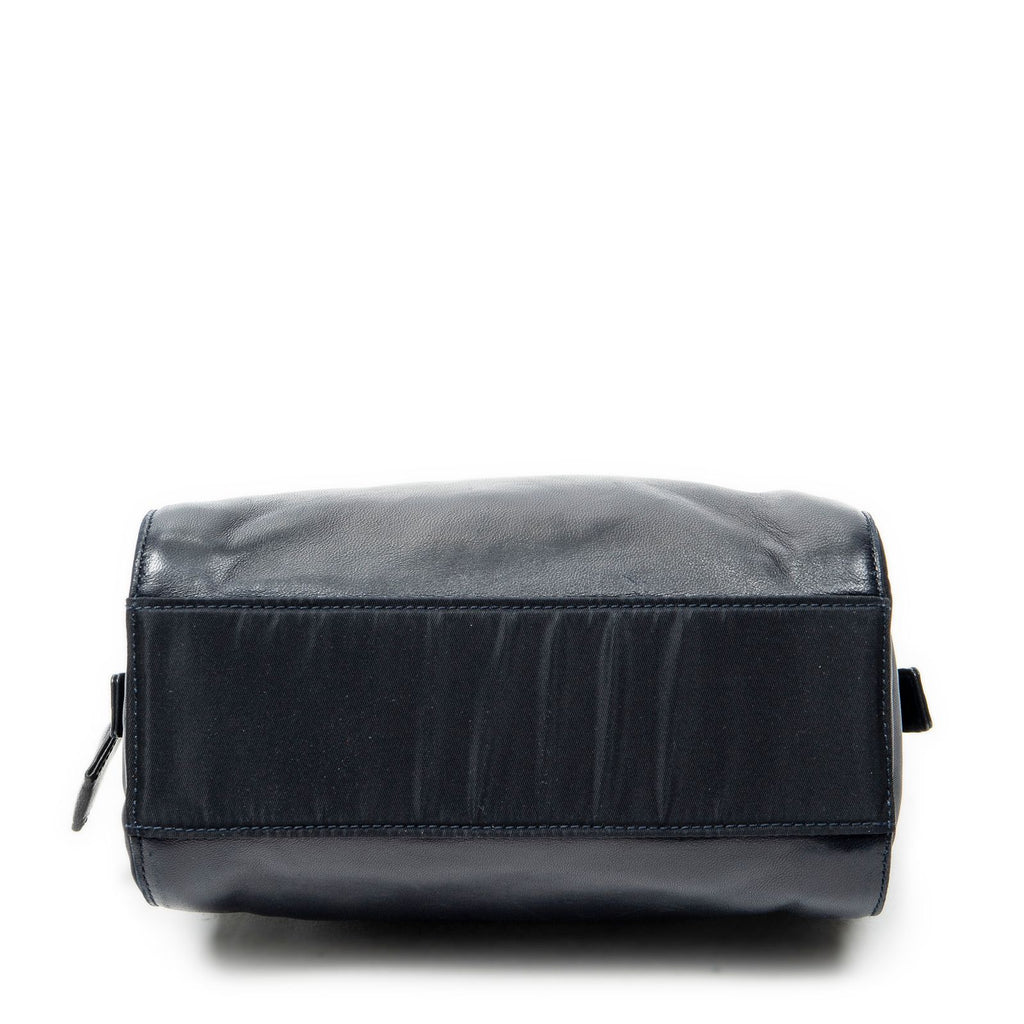 Prada Small Shoulder Bag Navy Lambskin Leather — view 6