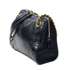 Prada Small Shoulder Bag Navy Lambskin Leather — view 2