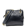 Prada Small Shoulder Bag Navy Lambskin Leather