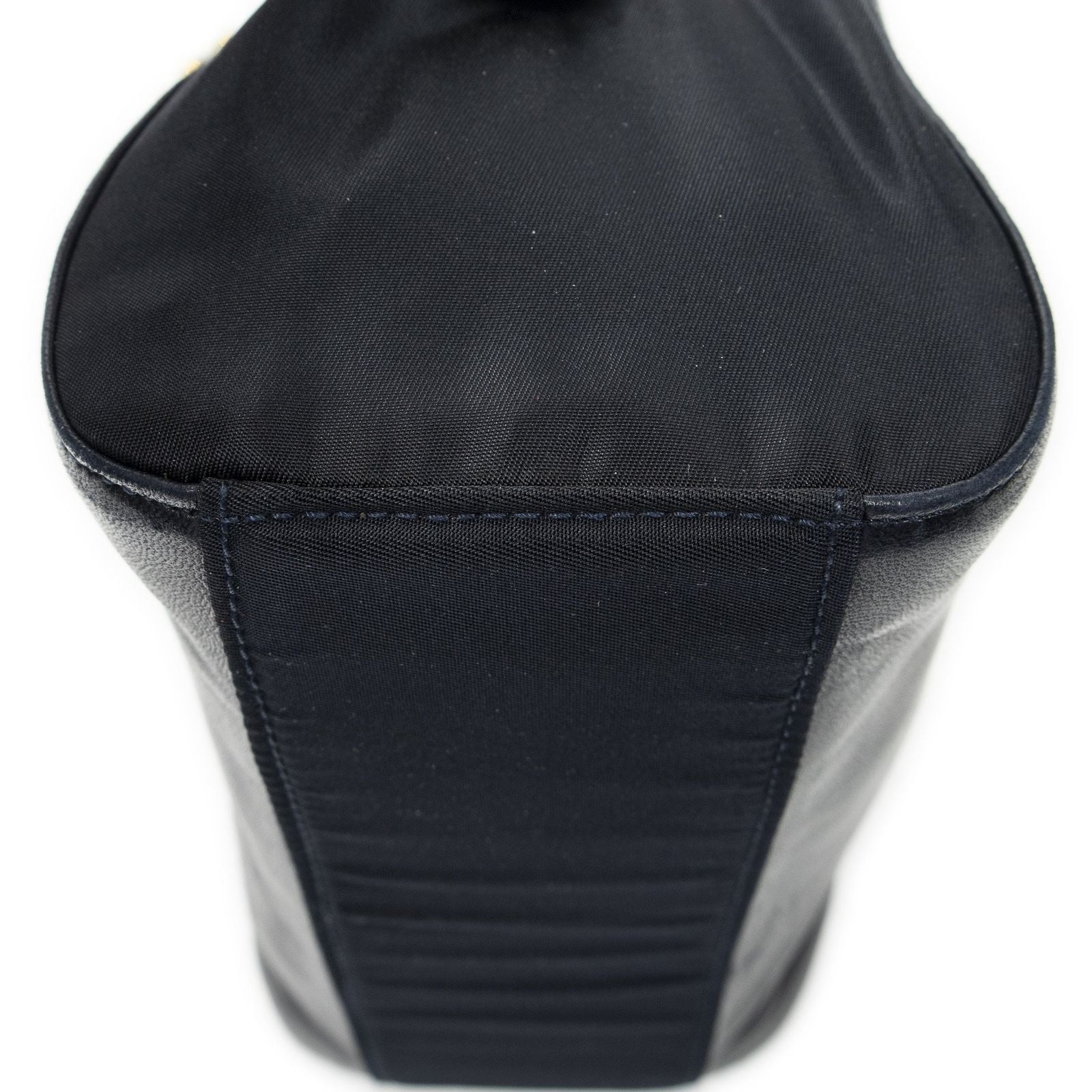 Prada Small Shoulder Bag Navy Lambskin Leather — view 7