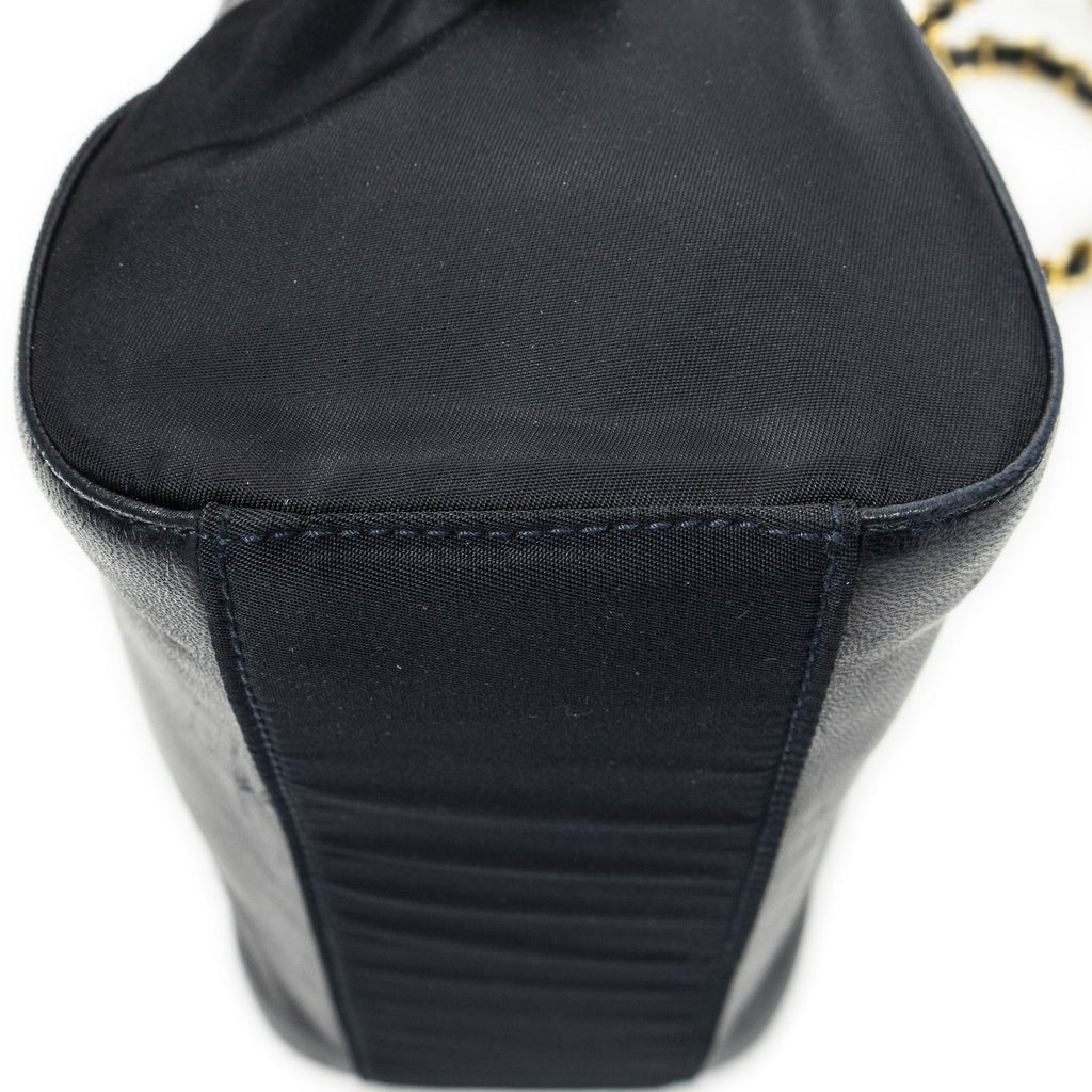 Prada Small Shoulder Bag Navy Lambskin Leather — view 8