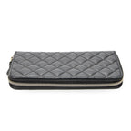 Chanel Zip Around Wallet Black Quilted Lambskin Leather — view 3