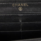 Chanel Zip Around Wallet Black Quilted Lambskin Leather — view 5