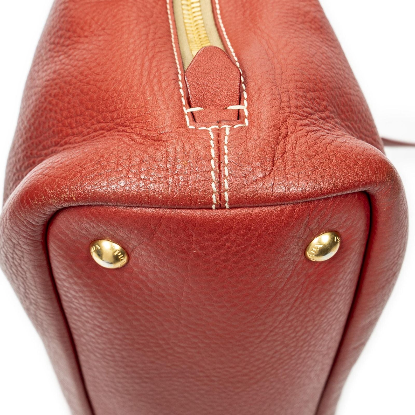 Prada Large Zip Tote Red Vitello Dyno — view 8