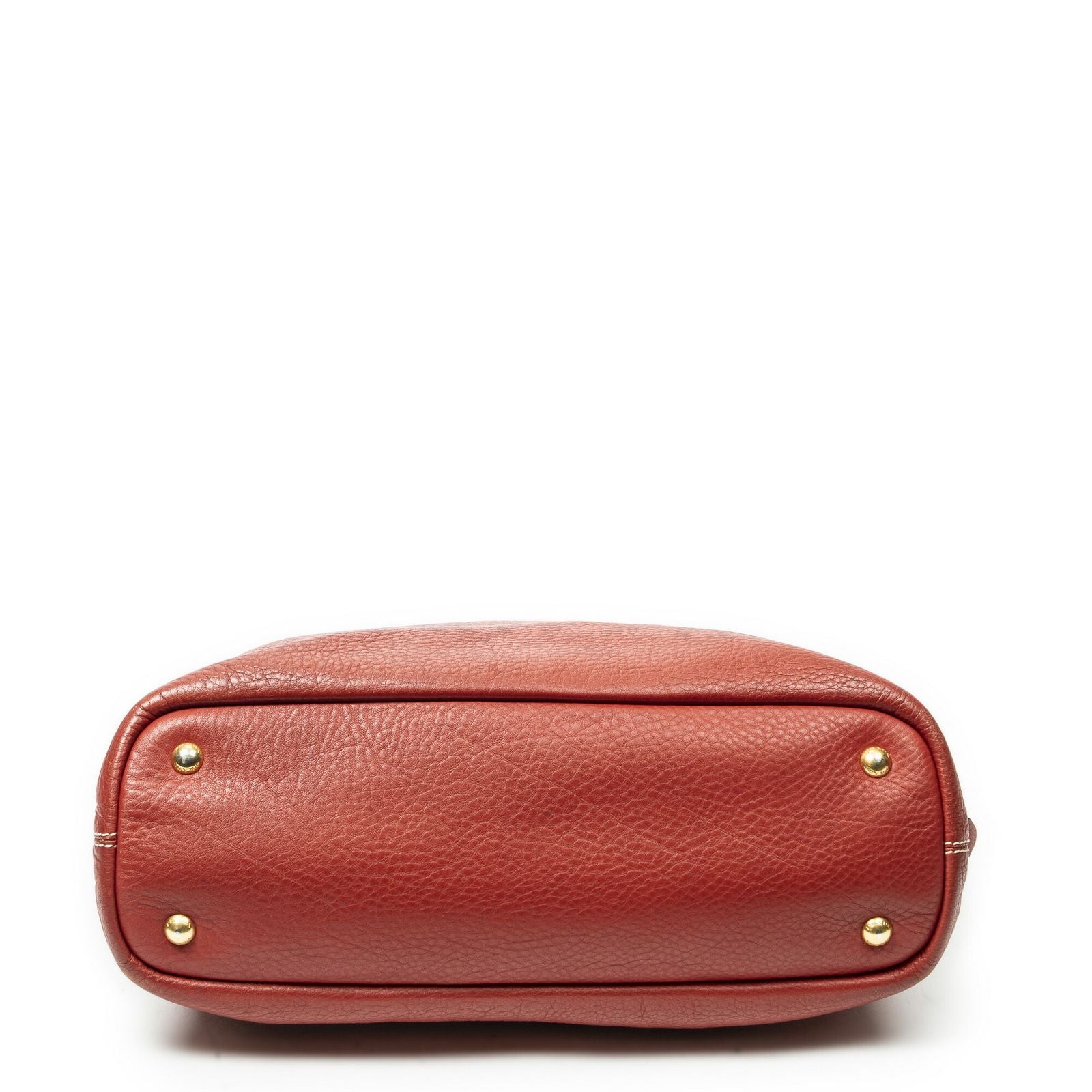 Prada Large Zip Tote Red Vitello Dyno — view 6