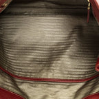 Prada Large Zip Tote Red Vitello Dyno — view 9