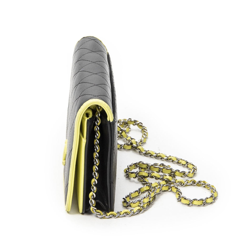 Chanel CC Wallet on Chain Black Quilted Lambskin Leather — view 3