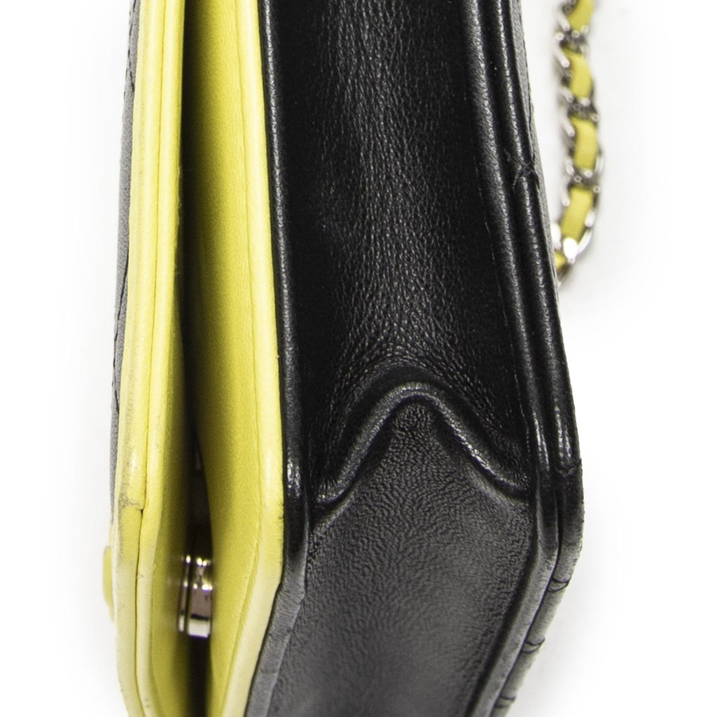 Chanel CC Wallet on Chain Black Quilted Lambskin Leather — view 8